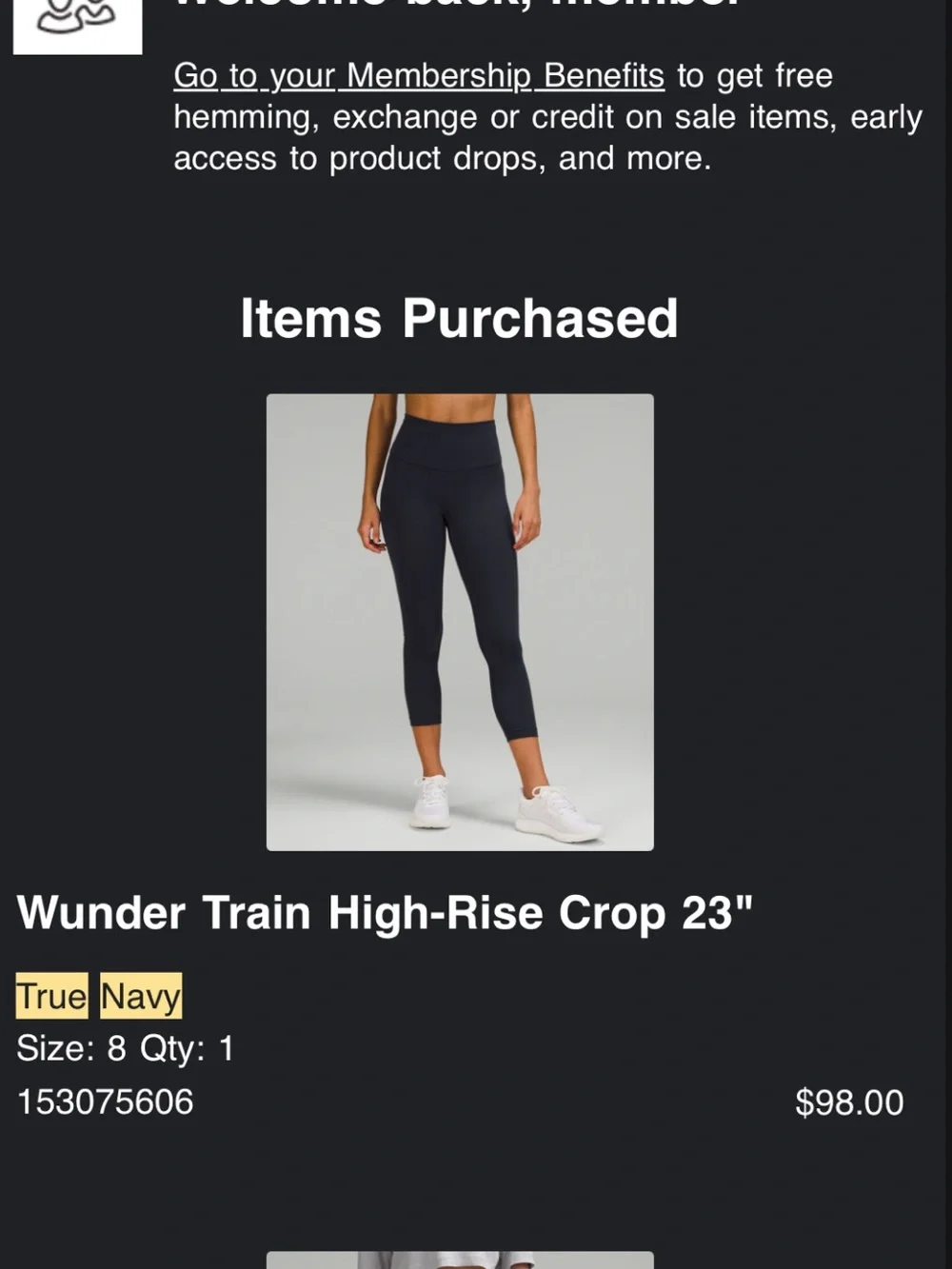 lululemon Wunder Train 23” leggings